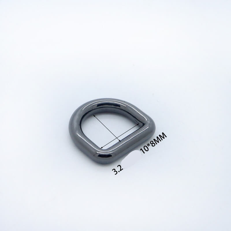Rounded D-Ring - Babylon Leather - Babylon LeatherBabylon LeatherJY20-Gunmetal-3.2mm-10*8mm