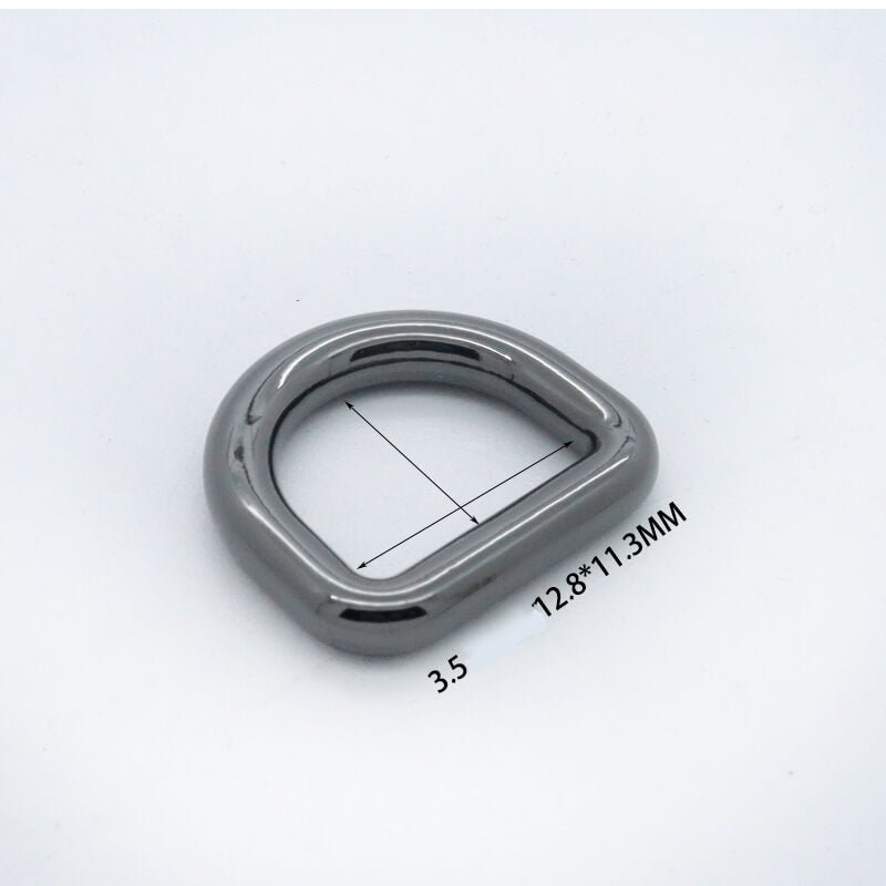 Rounded D-Ring - Babylon Leather - Babylon LeatherBabylon LeatherJY20-Gunmetal-3.5mm-12*11mm