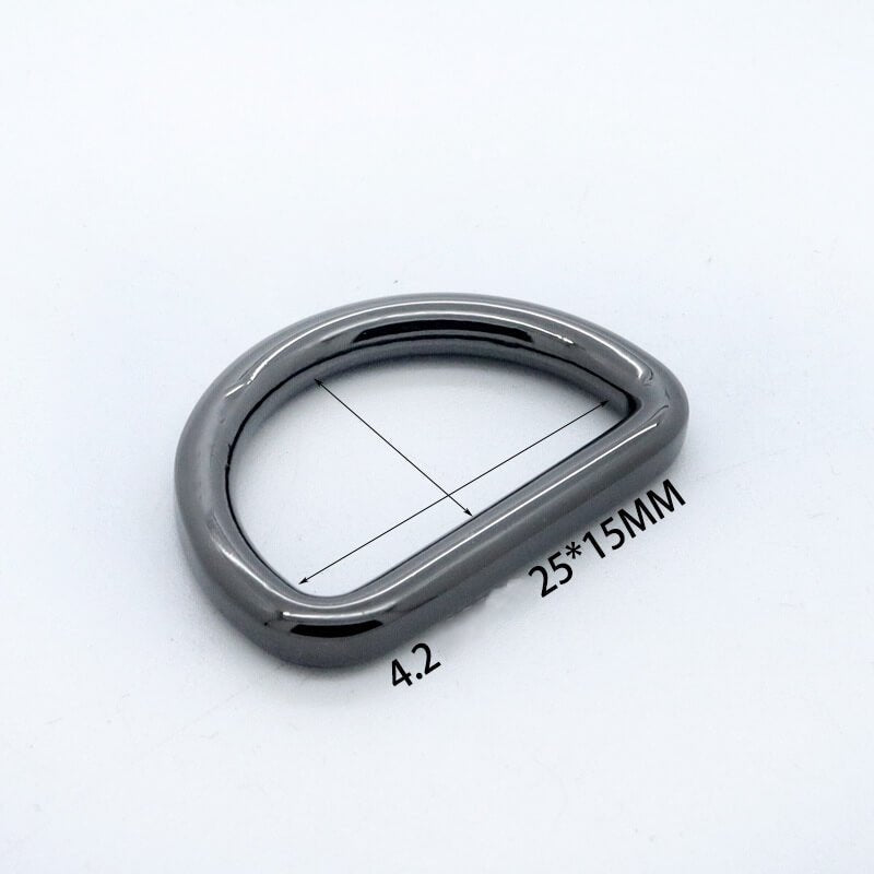 Rounded D-Ring - Babylon Leather - Babylon LeatherBabylon LeatherJY20-Gunmetal-4.0mm-25*15mm