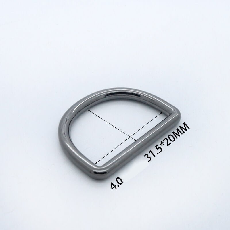Rounded D-Ring - Babylon Leather - Babylon LeatherBabylon LeatherJY20-Gunmetal-4.0mm-31.8*20mm