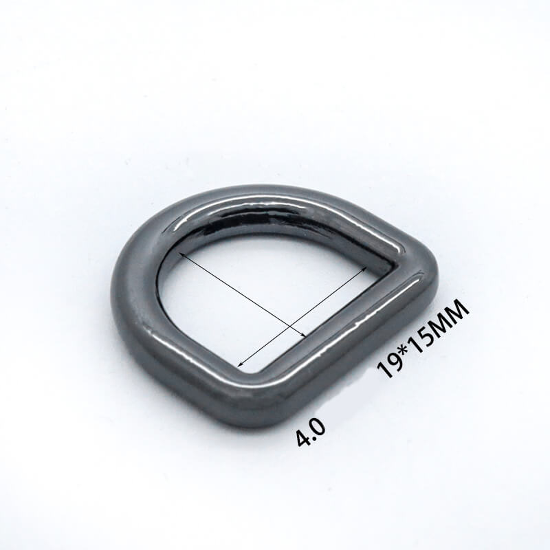 Rounded D-Ring - Babylon Leather - Babylon LeatherBabylon LeatherJY20-Gunmetal-4.2mm-19*15mm