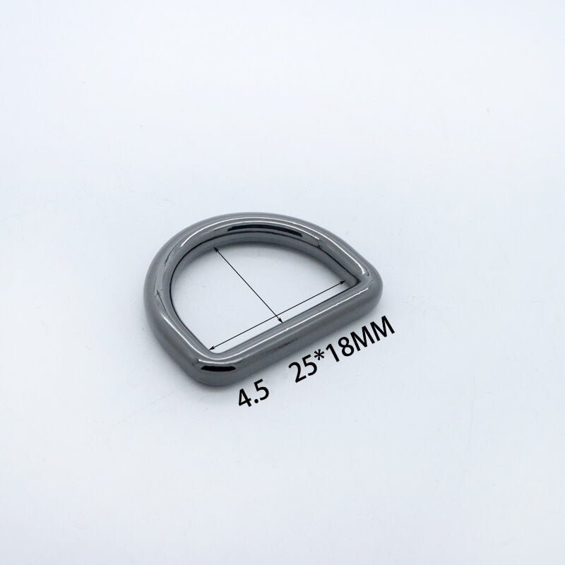Rounded D-Ring - Babylon Leather - Babylon LeatherBabylon LeatherJY20-Gunmetal-4.5mm-25*18.2mm