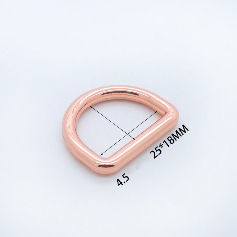 Rounded D-Ring - Babylon Leather - Babylon LeatherBabylon LeatherJY20-Rose Gold-4.5mm-25*18.2mm