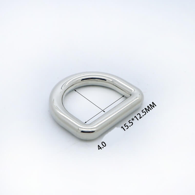 Rounded D-Ring - Babylon Leather - Babylon LeatherBabylon LeatherJY20-Silver-4.0mm-15*12mm