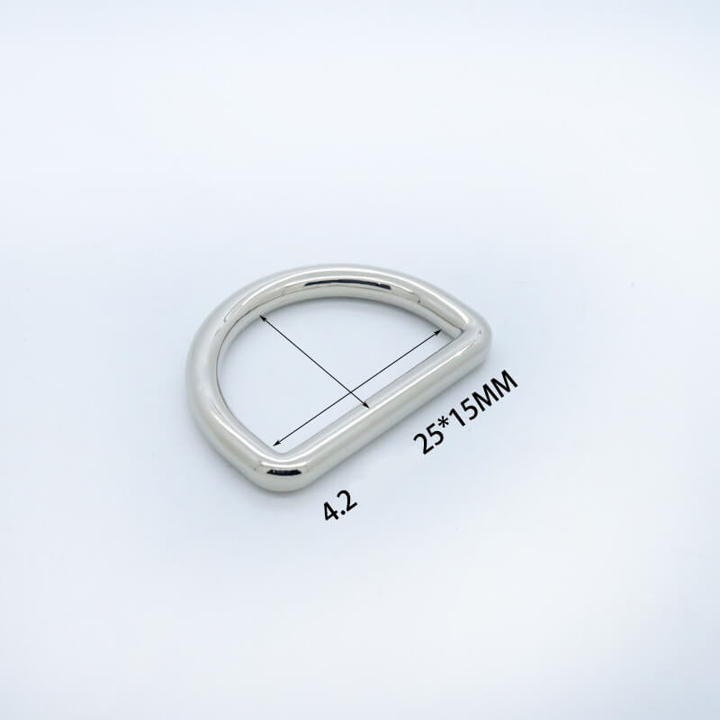 Rounded D-Ring - Babylon Leather - Babylon LeatherBabylon LeatherJY20-Silver-4.0mm-25*15mm