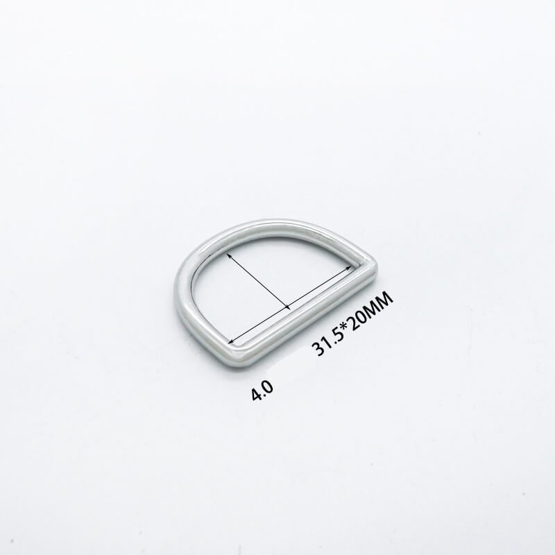 Rounded D-Ring - Babylon Leather - Babylon LeatherBabylon LeatherJY20-Silver-4.0mm-31.8*20mm