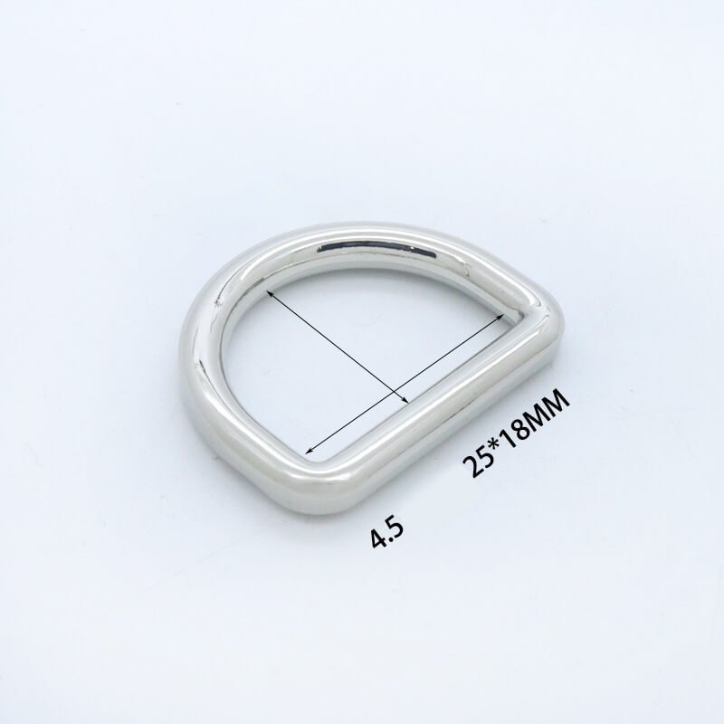 Rounded D-Ring - Babylon Leather - Babylon LeatherBabylon LeatherJY20-Silver-4.5mm-25*18.2mm