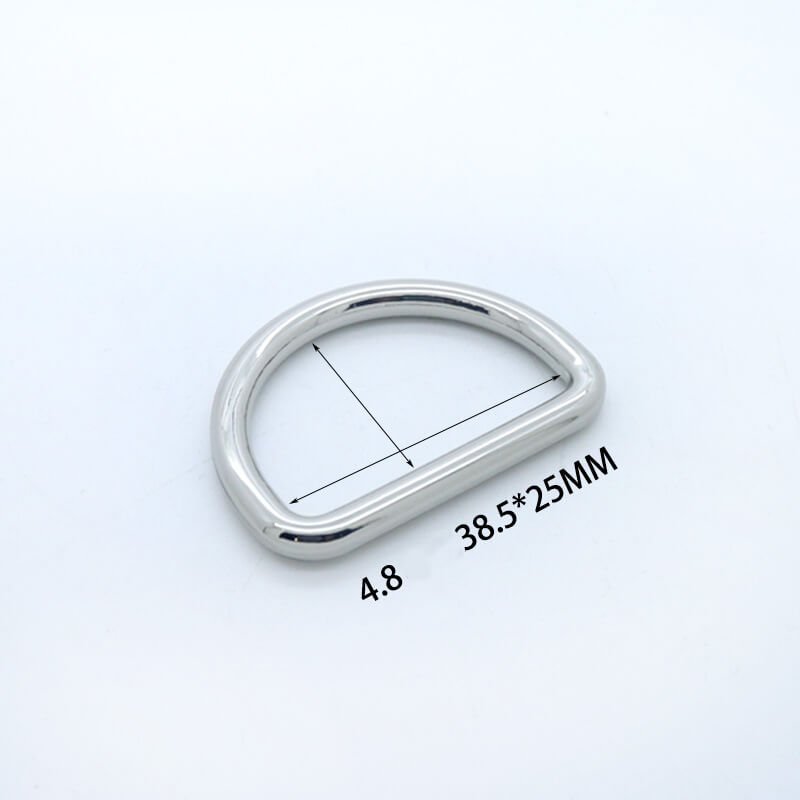Rounded D-Ring - Babylon Leather - Babylon LeatherBabylon LeatherJY20-Silver-4.8mm-38.8*24.5mm