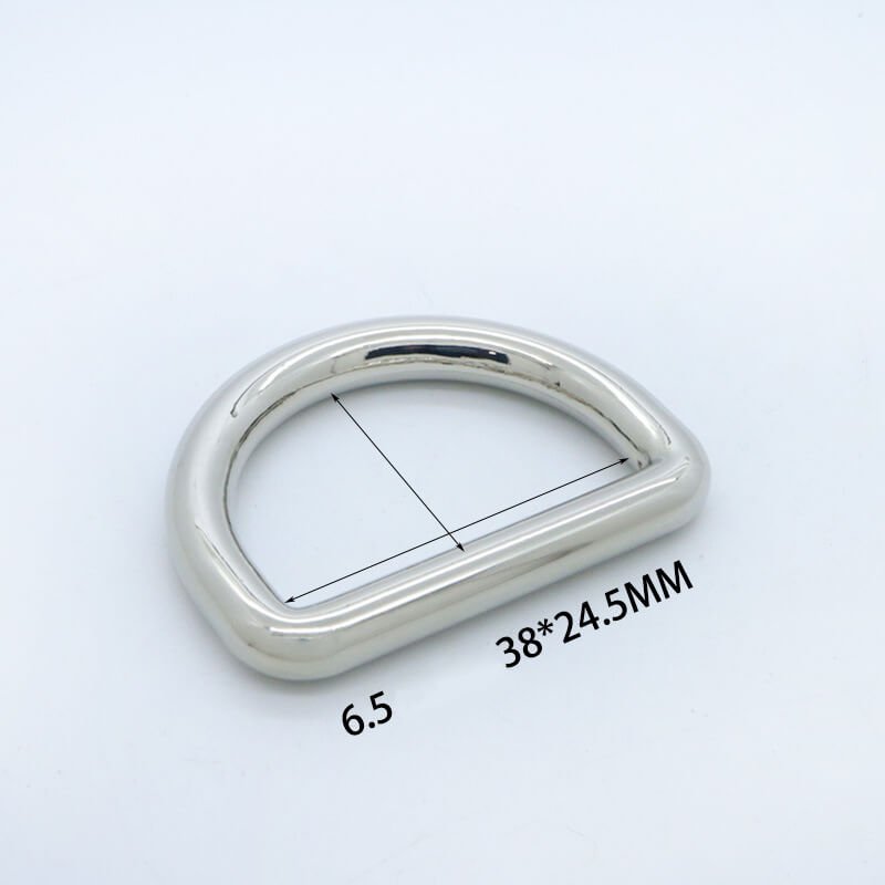 Rounded D-Ring - Babylon Leather - Babylon LeatherBabylon LeatherJY20-Silver-6.5mm-38*25mm