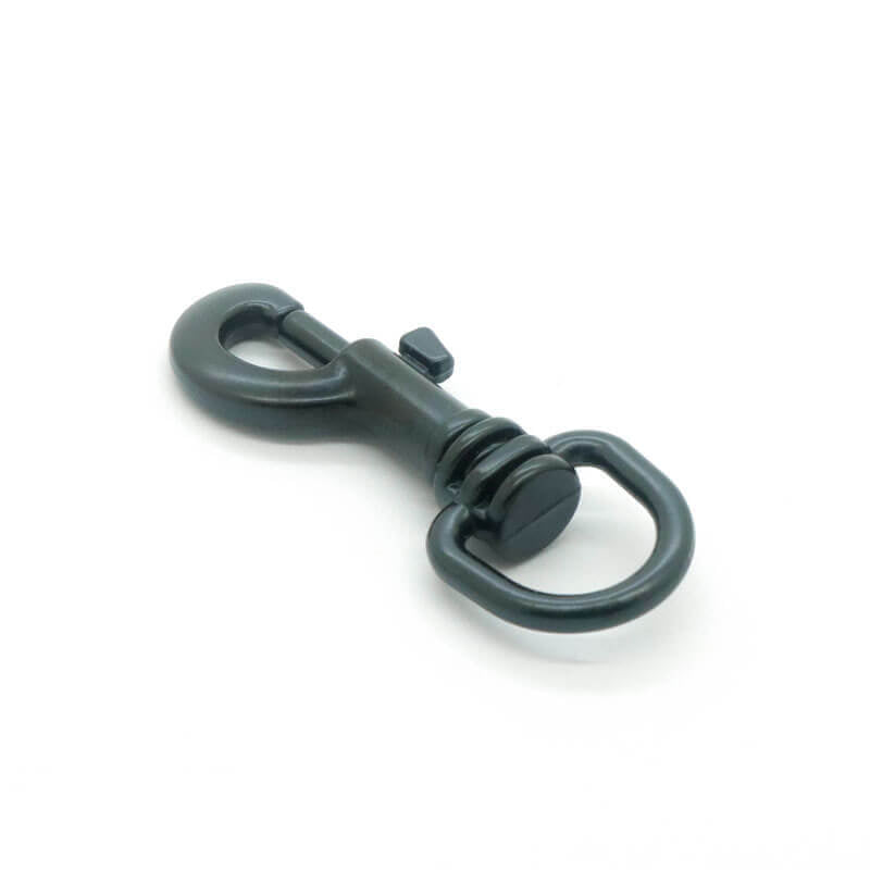 Rounded Swivel Snap Hook - Babylon Leather - Babylon LeatherBabylon LeatherJY13-Black-11.5mm