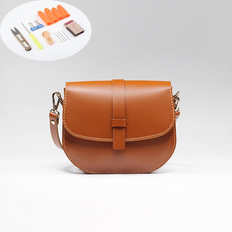 Saddle Crossbody Bag Top Grain Leather DIY Kit – Babylon Leather - Babylon LeatherBabylon LeatherCY23-Yellow