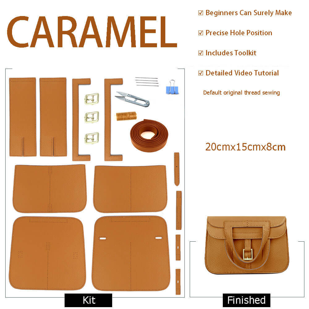 Saddle Shoulder Bag DIY Kit – Babylon Leather - Babylon LeatherBabylon LeatherSY65-Caramel-Color-Matched