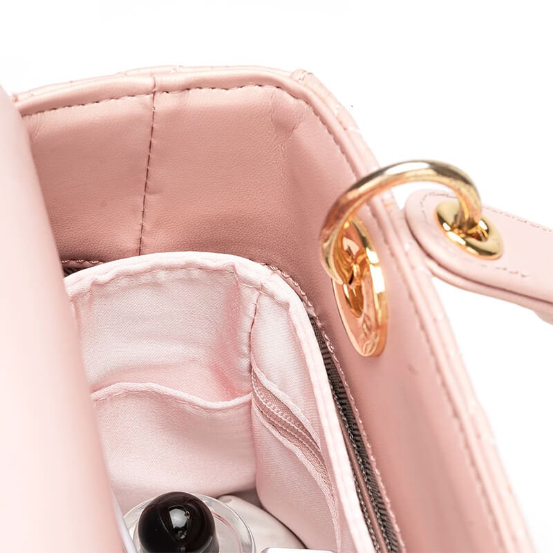 Satin Bag Insert Organizer for Lady Bag-Style Handbags - Babylon LeatherBabylon LeatherJS01-Light Pink-12cm-Open Top