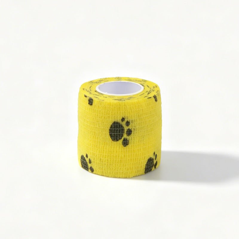 Self-Adhesive Elastic Finger Wrap for Leathercraft Protection - Babylon LeatherBabylon LeatherPP15-Yellow Footprints-2.5cm*4.5m