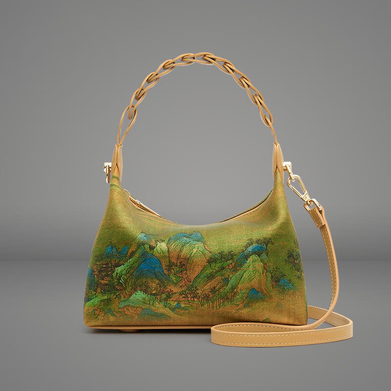 Serene Horizon Leather & Silk Handbag – Babylon Leather - Babylon LeatherBabylon LeatherTX045-Yellow