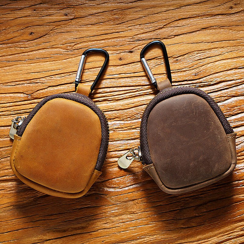 Shell-Shape Zip Coin Purse – Babylon Leather - Babylon LeatherBabylon LeatherAN67-Brown