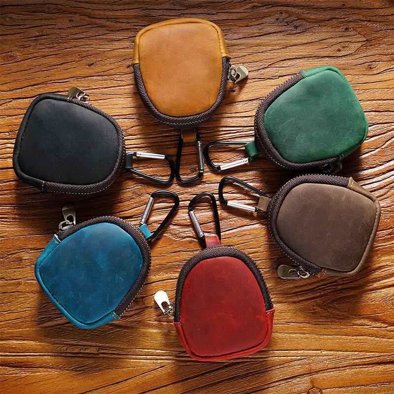 Shell-Shape Zip Coin Purse – Babylon Leather - Babylon LeatherBabylon LeatherAN67-Brown