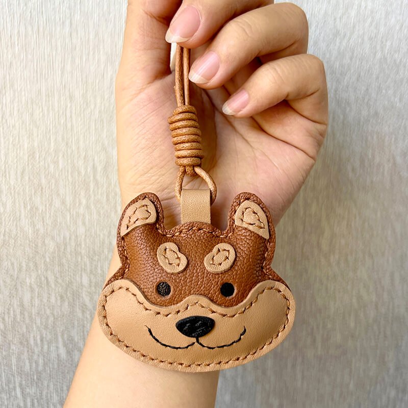Shiba Inu Leather Keychain DIY Kit – Babylon Leather - Babylon LeatherBabylon LeatherSG36-Brown