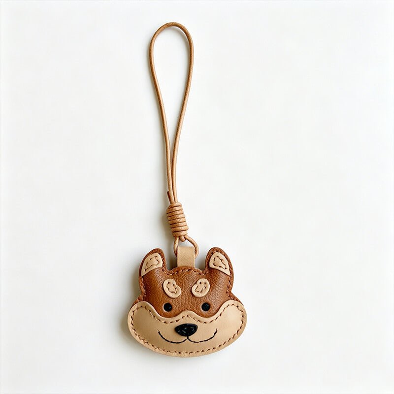 Shiba Inu Leather Keychain DIY Kit – Babylon Leather - Babylon LeatherBabylon LeatherSG36-Brown