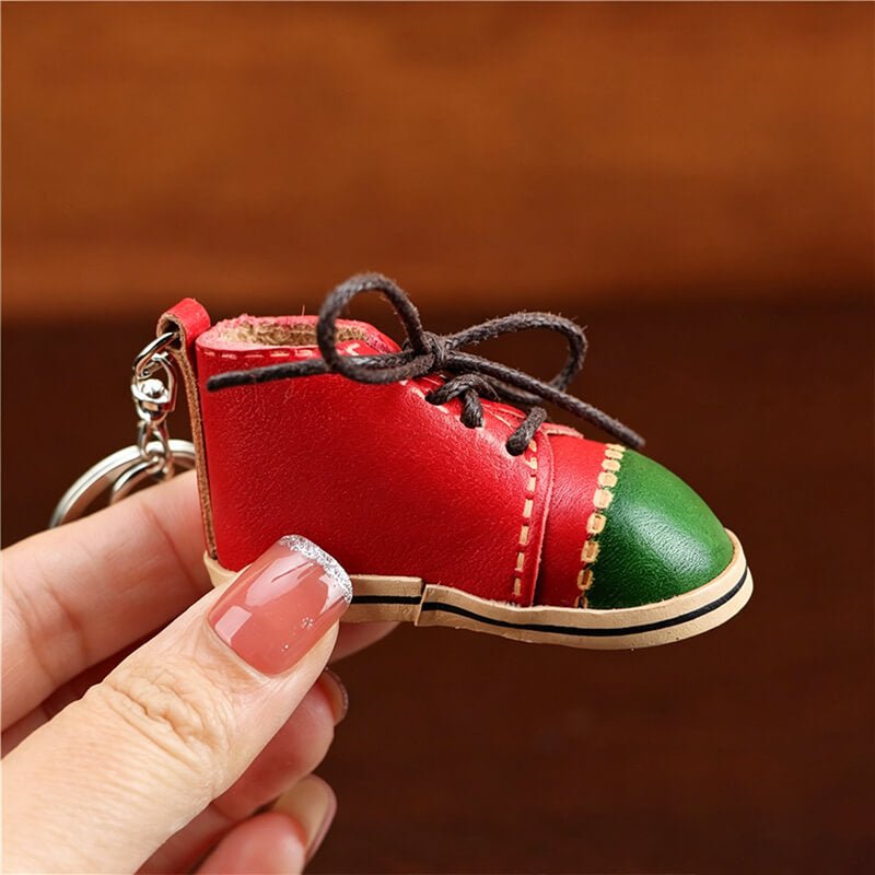Shoe Leather Bag Charm – Babylon Leather - Babylon LeatherBabylon LeatherLLZ99-Red