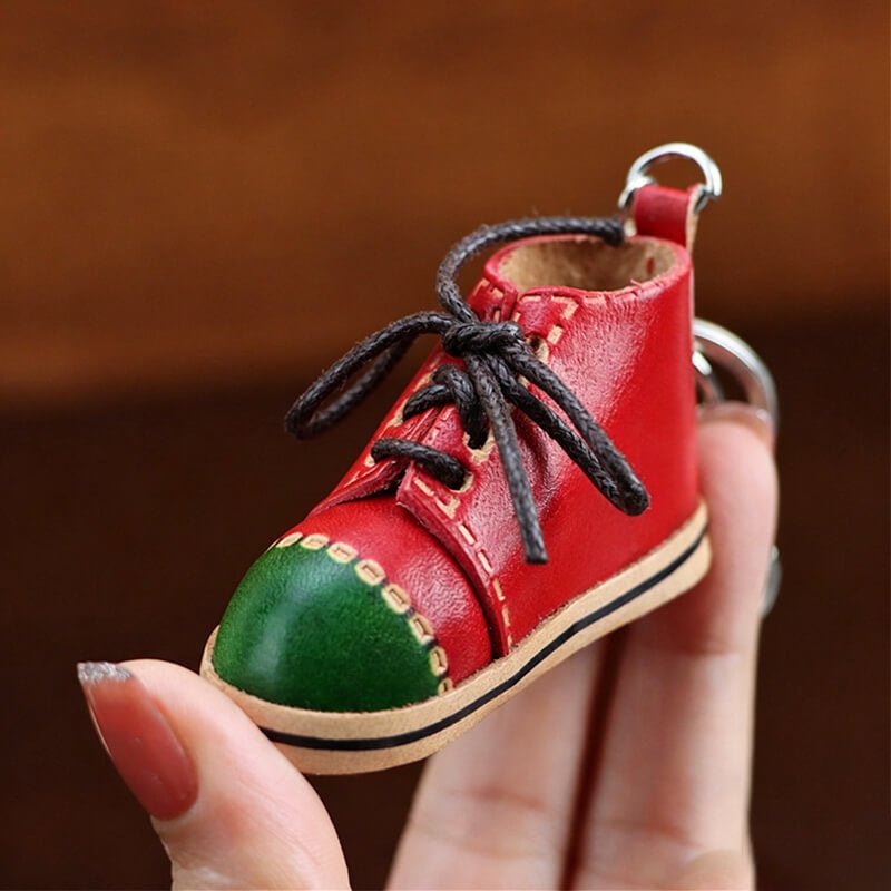 Shoe Leather Bag Charm – Babylon Leather - Babylon LeatherBabylon LeatherLLZ99-Red