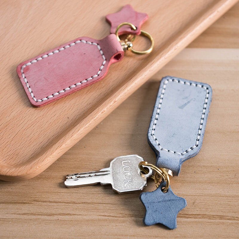 Shooting Star Bottle Keychain DIY Leather Kit – Babylon Leather - Babylon LeatherBabylon LeatherLZ67-Black