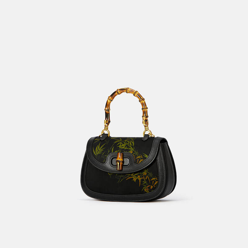 Silent Flame Leather and Silk Handbag – Babylon Leather - Babylon LeatherBabylon LeatherTX039-Black