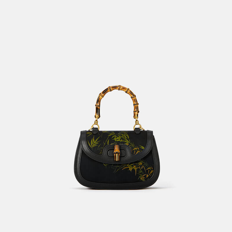 Silent Flame Leather and Silk Handbag – Babylon Leather - Babylon LeatherBabylon LeatherTX039-Black