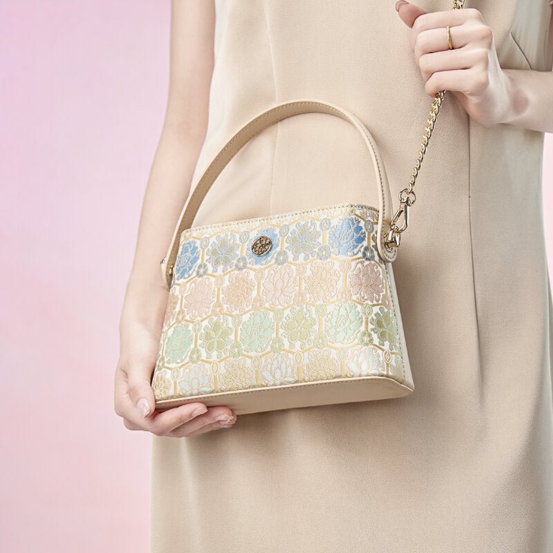 Silent Light Leather and Silk Handbag – Babylon Leather - Babylon LeatherBabylon LeatherTX158-White