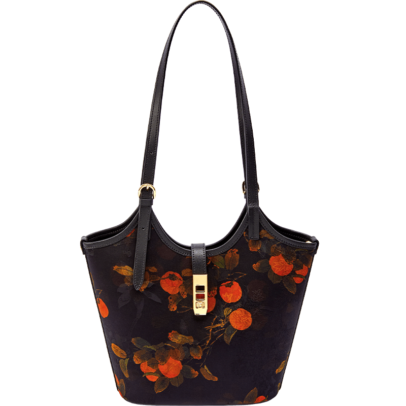 Silk Blend Leather Shoulder Tote Bag for Women – Babylon Leather - Babylon LeatherBabylon LeatherTX004-Black
