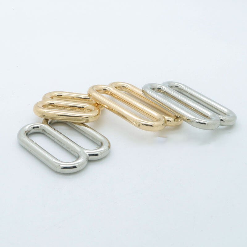 Single and Double Bar Strap Slide Buckles - Babylon Leather - Babylon LeatherBabylon LeatherJY23-Gold-19.5mm Figure 8 Ring