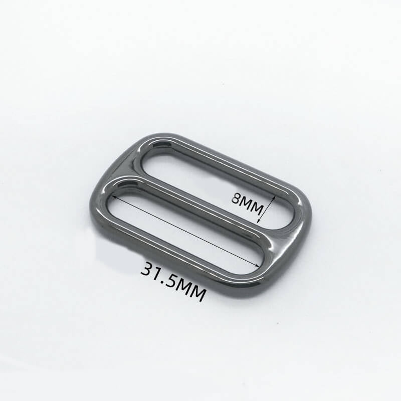 Single and Double Bar Strap Slide Buckles - Babylon Leather - Babylon LeatherBabylon LeatherJY23-Gunmetal-31.5mm Flat Rectangle Buckle