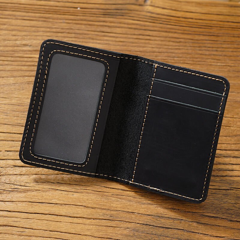 Slim Card Holder License Wallet – Babylon Leather - Babylon LeatherBabylon LeatherAN56-Black