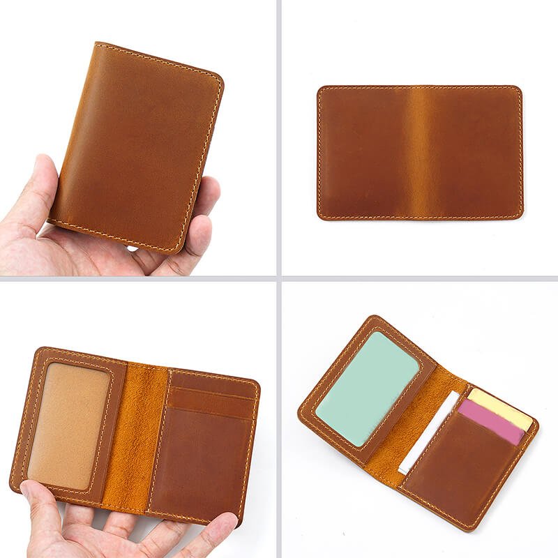 Slim Card Holder License Wallet – Babylon Leather - Babylon LeatherBabylon LeatherAN56-Brown