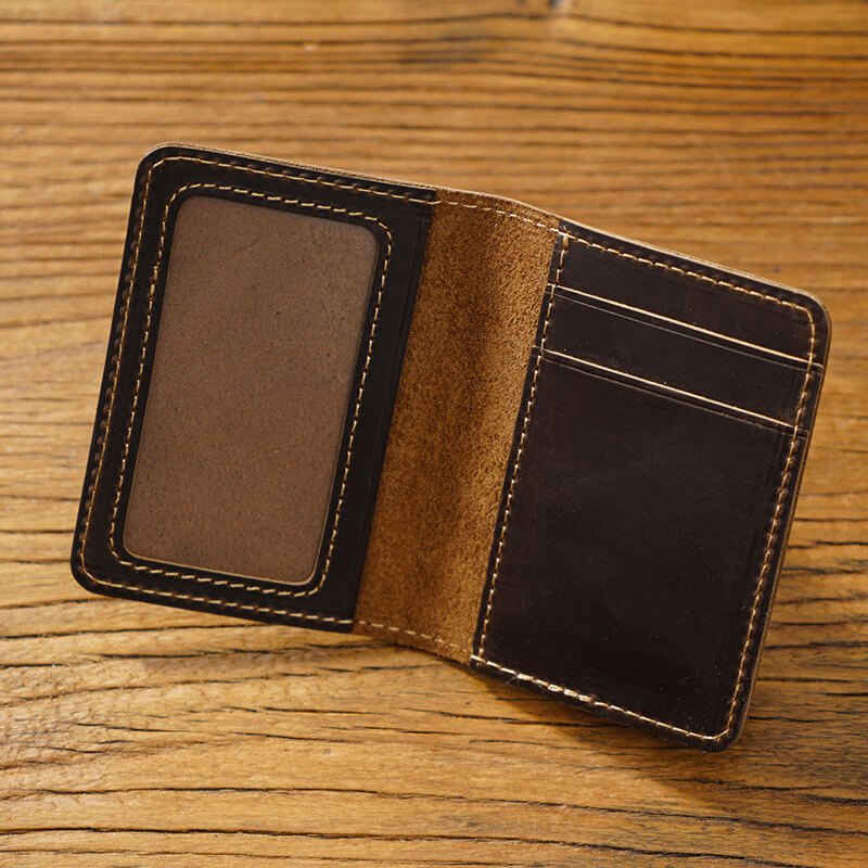 Slim Card Holder License Wallet – Babylon Leather - Babylon LeatherBabylon LeatherAN56-Coffee