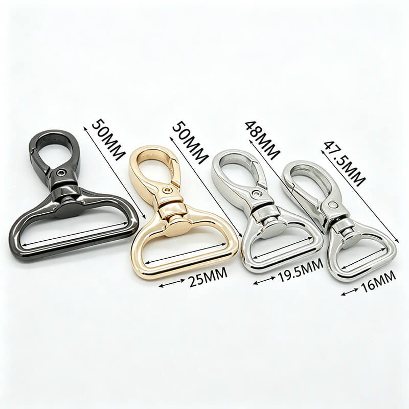 Slim Rectangular Eye Snap Hook - Babylon Leather - Babylon LeatherBabylon LeatherJY10-Gold-19.5mm