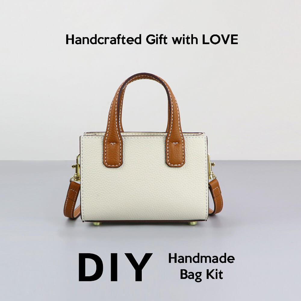 Small Crossbody Leather Bag DIY Kit – Babylon Leather - Babylon LeatherBabylon LeatherSY73 - White - Thread Color
