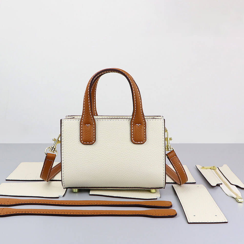 Small Crossbody Leather Bag DIY Kit – Babylon Leather - Babylon LeatherBabylon LeatherSY73 - White - Thread Color