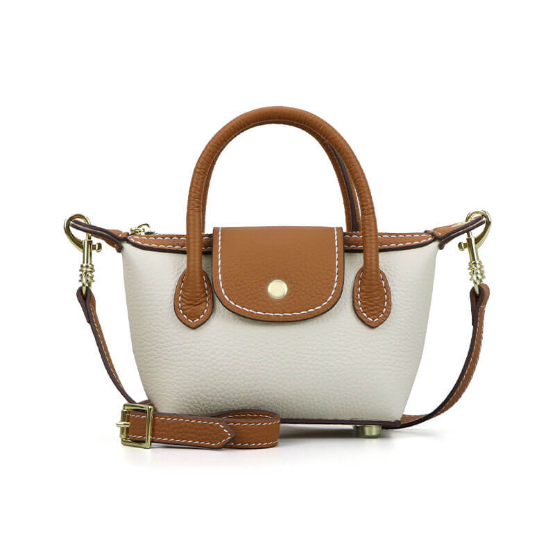 Small Le Pliage DIY Kit – Babylon Leather - Babylon LeatherBabylon LeatherSY87 - White & Caramel - White