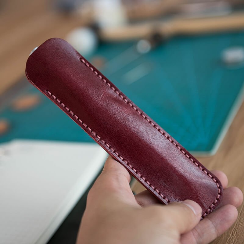 Small Pen Pouch Holder DIY Leather Kit – Babylon Leather - Babylon LeatherBabylon LeatherLZ47 - Red - Veg Tanned Leather