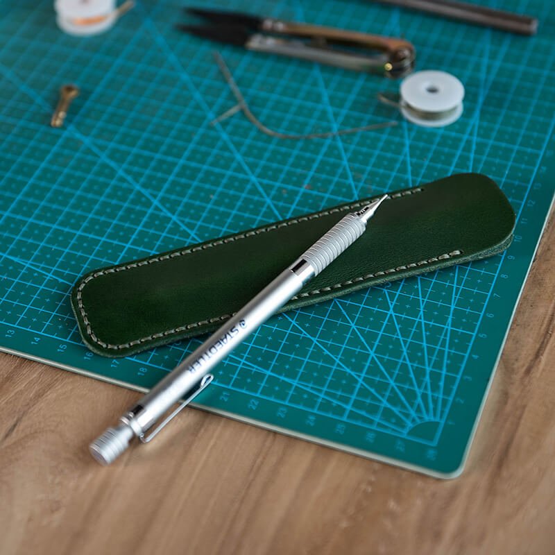 Small Pen Pouch Holder DIY Leather Kit – Babylon Leather - Babylon LeatherBabylon LeatherLZ47 - Yellow - Veg Tanned Leather