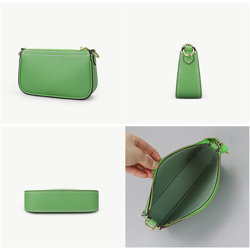 Solid Crossbody Purse DIY Kit – Babylon Leather - Babylon LeatherBabylon LeatherSY84 - Green - White