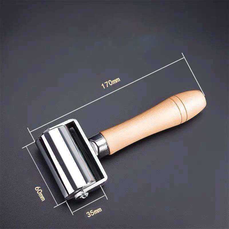 Solid Leather Edge Roller for Pressing and Bonding - Babylon LeatherBabylon LeatherXH90-Yellow Wood-Medium