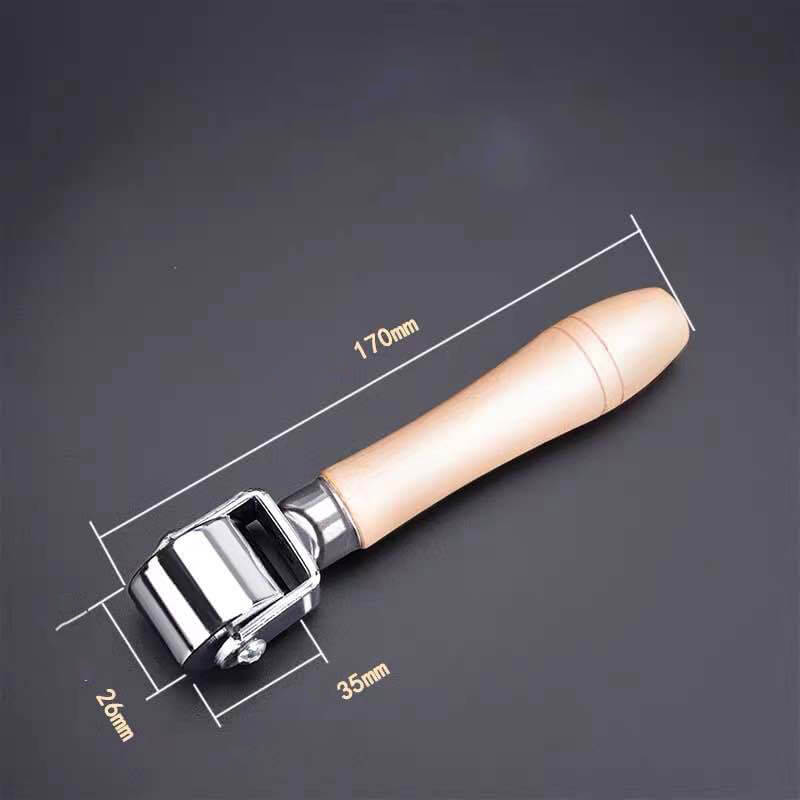 Solid Leather Edge Roller for Pressing and Bonding - Babylon LeatherBabylon LeatherXH90-Yellow Wood-Small