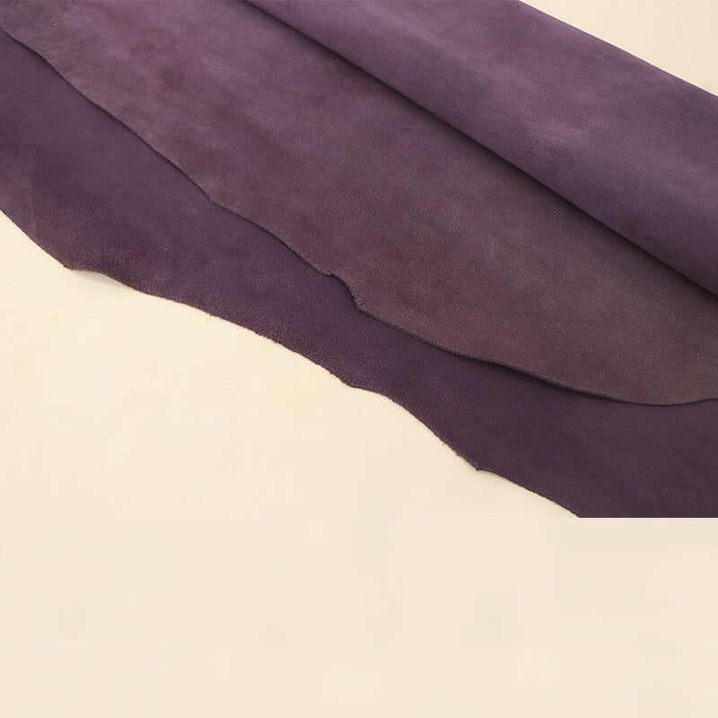 Split Leather Suede Leather – Babylon Leather - Babylon LeatherBabylon LeatherLT017-Grey Purple-1.3-1.5mm-5 sq. ft.