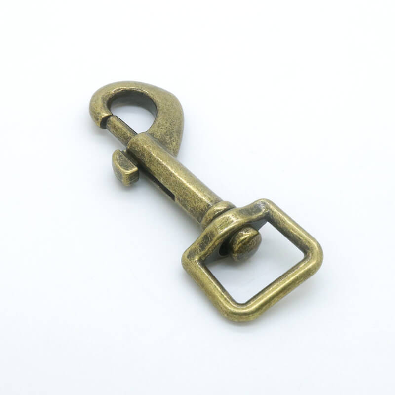 Square Eye Swivel Snap Hook - Babylon Leather - Babylon LeatherBabylon LeatherJY05-Antique Brass-16mm
