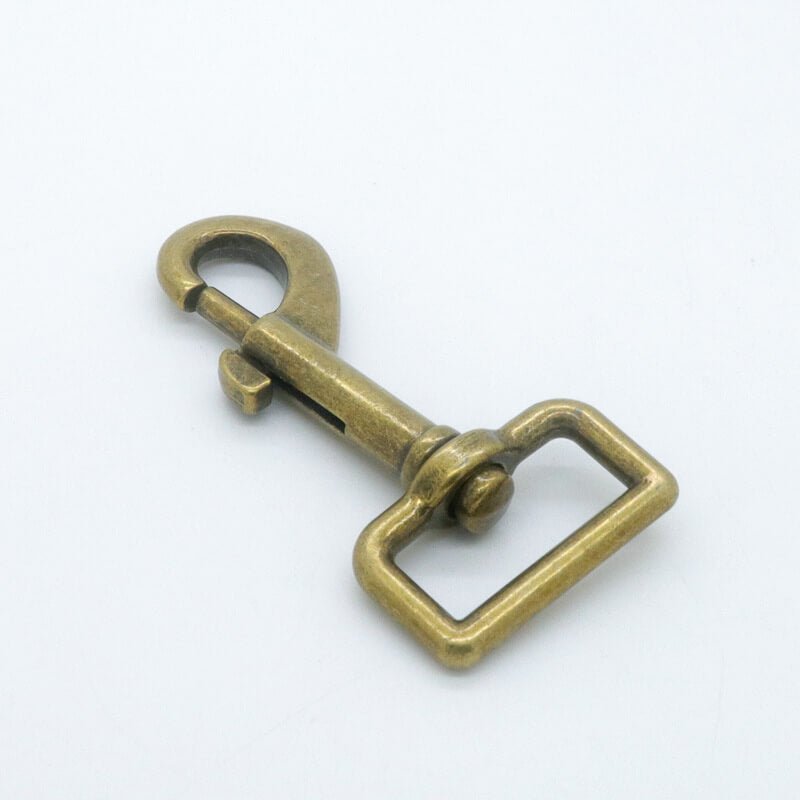 Square Eye Swivel Snap Hook - Babylon Leather - Babylon LeatherBabylon LeatherJY05-Antique Brass-25.5mm