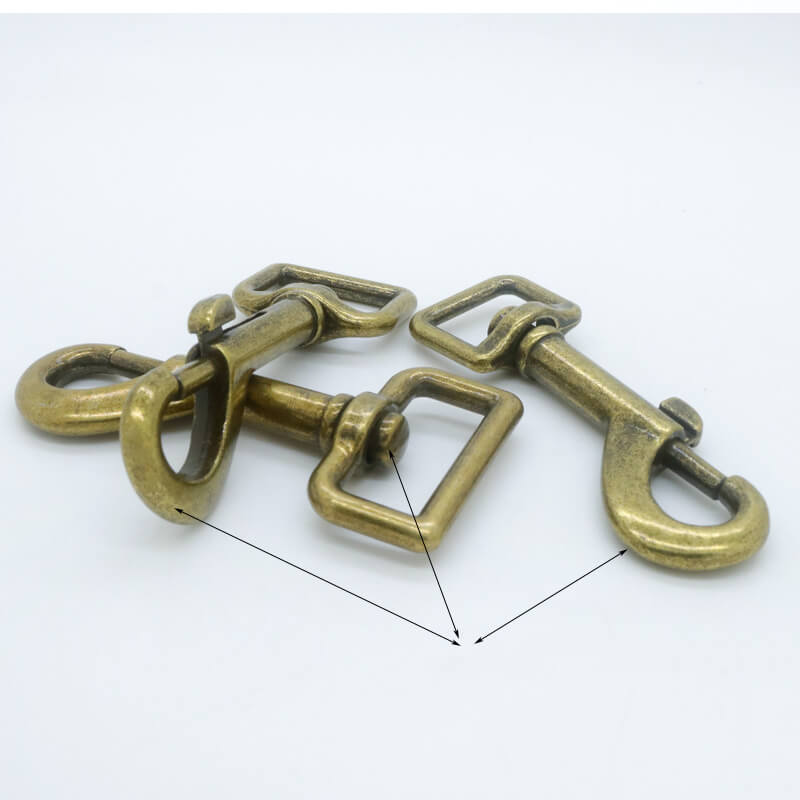 Square Eye Swivel Snap Hook - Babylon Leather - Babylon LeatherBabylon LeatherJY05-Gold-13.2mm