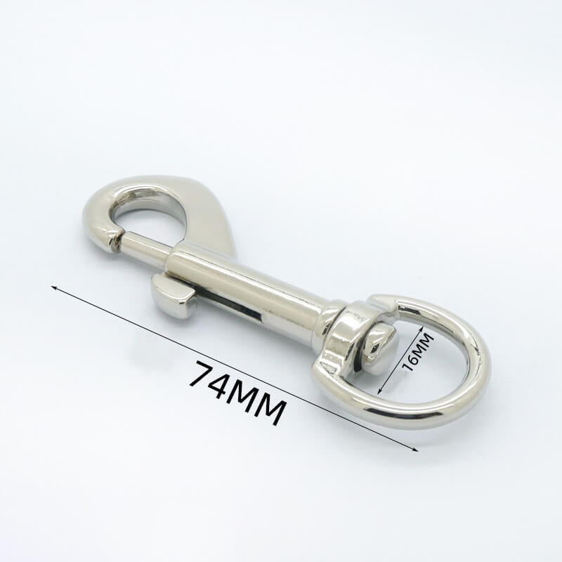 Square Eye Swivel Snap Hook - Babylon Leather - Babylon LeatherBabylon LeatherJY05-Silver-16mm Round End