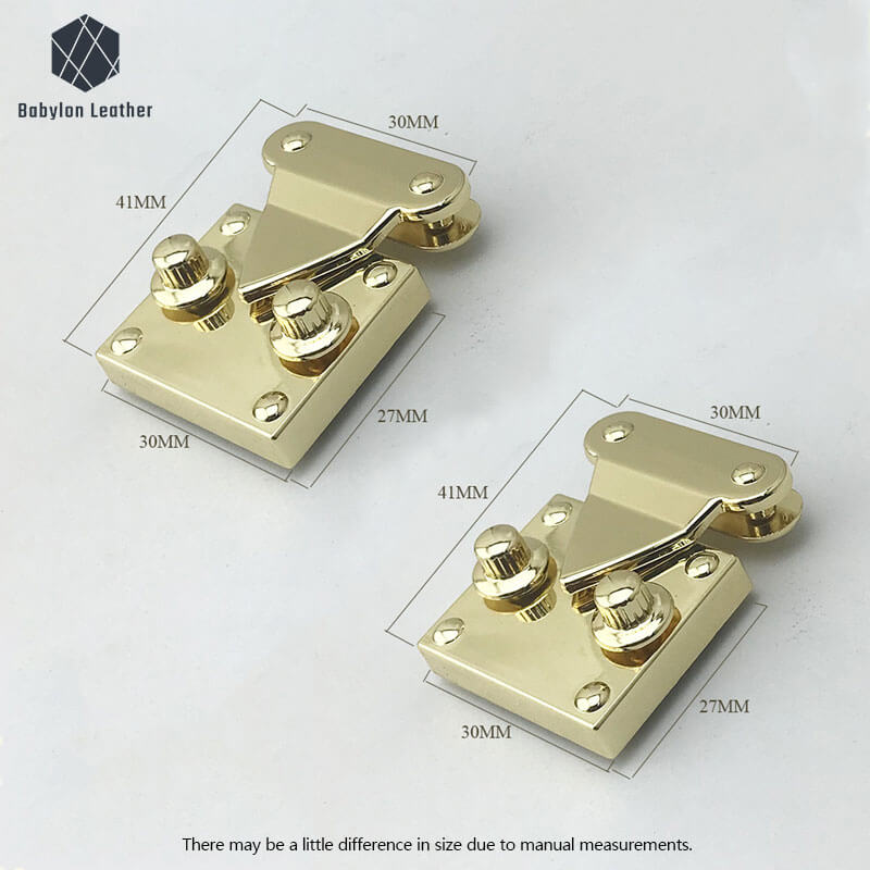 Square Fashion Creative Bag Press Thumb Lock - Babylon LeatherBabylon LeatherSPTL - 060 - 2 PACK